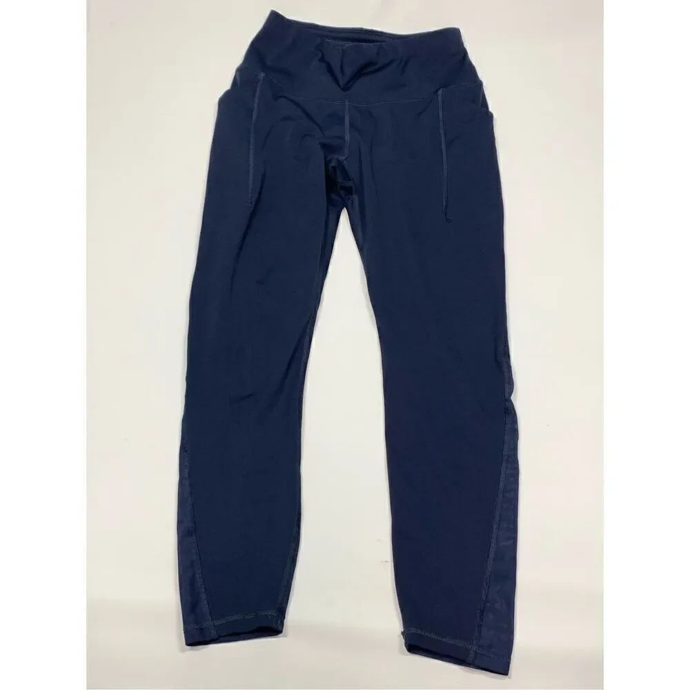 005 all in motion navy sheer leg legging size small